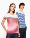 K3034 - Marine-T-shirt ronde hals Bio dames Navy / White Stripes