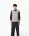 K969 - Heren spencer met v-hals Black