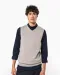 K969 - Heren spencer met v-hals Black