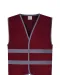 YHVW102CH - Veiligheidshesje met reflecterende zoom en strepen Maroon