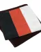 K121 - Gestreept Fluwelen Strandlaken Black/Orange/ White/ Chocolate