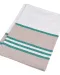 K130 - Gestreepte theedoek White / Kelly Green