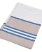 K130 - Gestreepte theedoek White / Royal Blue