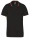 K250 - Polo korte mouwen Black / Red / White