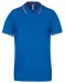 K250 - Polo korte mouwen Light Royal Blue / Red / White