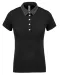 K261 - Tweekleurige damespolo jersey Black / Dark Grey Heather