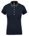K261 - Tweekleurige damespolo jersey Navy / Dark Grey Heather