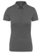K263 - Damespolo korte mouwen van jersey Grey Heather