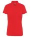 K263 - Damespolo korte mouwen van jersey Red