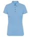 K263 - Damespolo korte mouwen van jersey Sky Blue