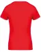 K394 - Dames-t-shirt piqué V-hals Red / Navy / White