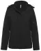 K651 - Gewatteerde softshell damesparka met capuchon Black