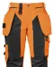 6519 SIGNALISATIE BROEK MET KNIEZAKKEN EN SPIJKERKZAKKEN EN ISO 20471 KLASSE 2 DAMES Oranje/zwart
