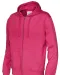HOODIE FULL ZIP MAN - GOTS GECERTIFICEERD Fuchsia