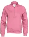 SWEATER HALF ZIP UNISEX - GOTS GECERTIFICEERD Roze