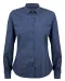 Purple Bow 143  Hemd Dames Middenblauw gestreept