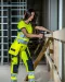 6519 SIGNALISATIE BROEK MET KNIEZAKKEN EN SPIJKERKZAKKEN EN ISO 20471 KLASSE 2 DAMES Geel