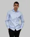 Black Bow 60  Hemd Slim Fit Heren Lichtblauw