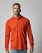 POLO PIQUE LONG SLEEVE MAN - GOTS GECERTIFICEERD Wit