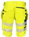 6575 SIGNALISATIE STRETCHSHORT MET SPIJKERZAKKEN EN ISO 20471 KLASSE 2/1 Geel