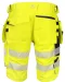 6575 SIGNALISATIE STRETCHSHORT MET SPIJKERZAKKEN EN ISO 20471 KLASSE 2/1 Geel/zwart