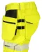 6575 SIGNALISATIE STRETCHSHORT MET SPIJKERZAKKEN EN ISO 20471 KLASSE 2/1 Geel/zwart