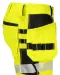6575 SIGNALISATIE STRETCHSHORT MET SPIJKERZAKKEN EN ISO 20471 KLASSE 2/1 Geel/zwart