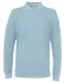 POLO PIQUE LONG SLEEVE MAN - GOTS GECERTIFICEERD Lichtblauw