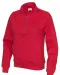 SWEATER HALF ZIP UNISEX - GOTS GECERTIFICEERD Rood