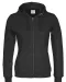 HOODIE FULL ZIP LADY - GOTS GECERTIFICEERD Zwart