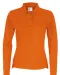 POLO PIQUE LONG SLEEVE LADY - GOTS GECERTIFICEERD Oranje