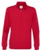 SWEATER HALF ZIP UNISEX - GOTS GECERTIFICEERD Rood
