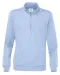 SWEATER HALF ZIP UNISEX - GOTS GECERTIFICEERD Lichtblauw