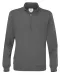 SWEATER HALF ZIP UNISEX - GOTS GECERTIFICEERD Antraciet